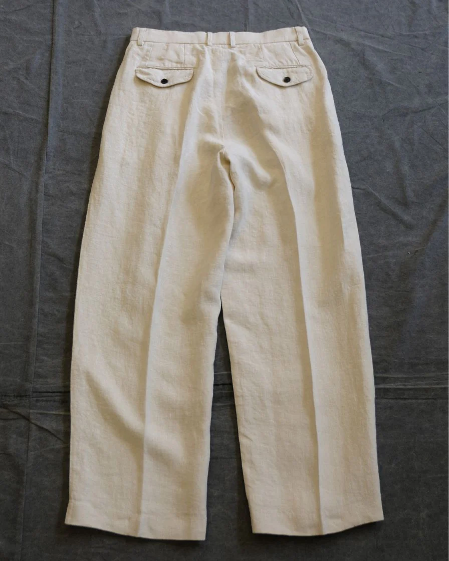 Pleated Linen Trouser - Image 6