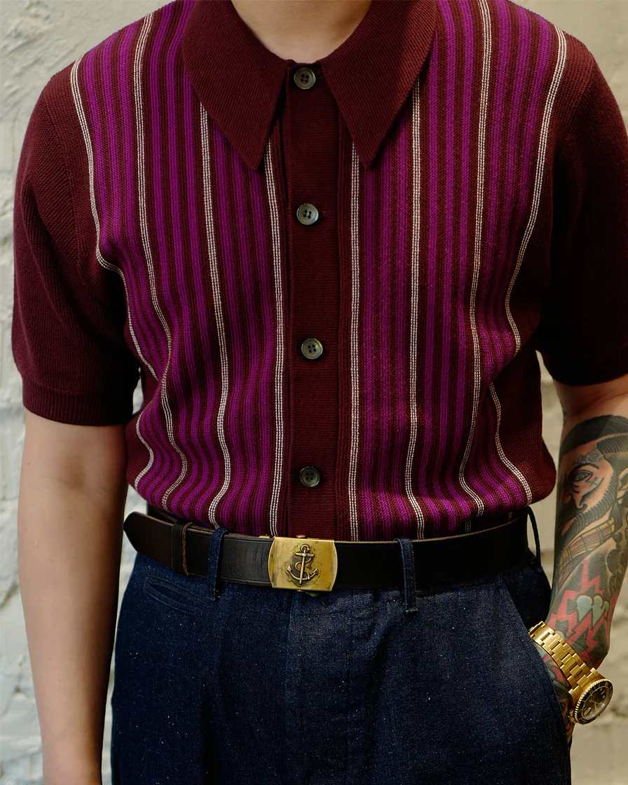 Purple Strip Knit Shirt - Image 4