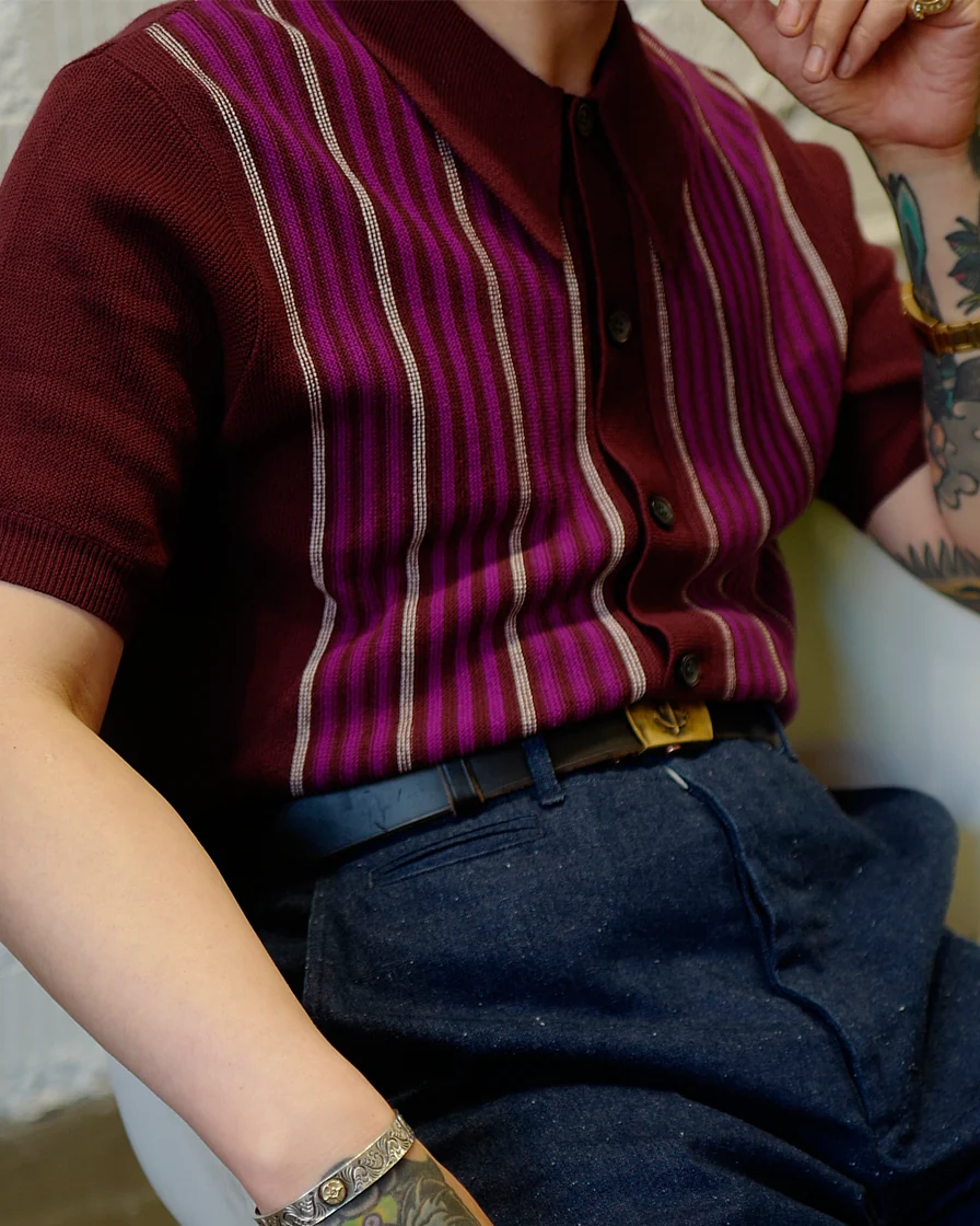 Purple Strip Knit Shirt - Image 5