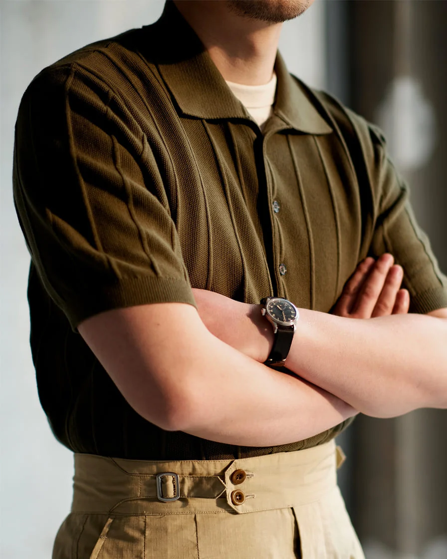Ribbed Polo Shirt - Image 11