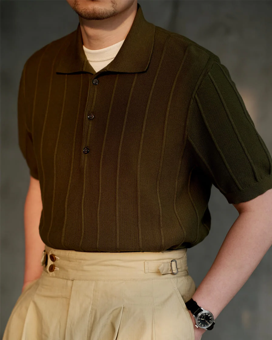 Ribbed Polo Shirt - Image 12