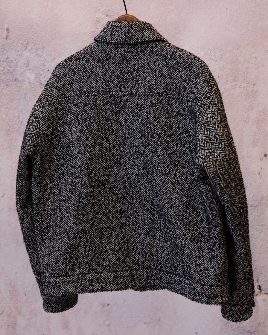 Salt&Pepper Tweed Trucker Jacket - Image 4