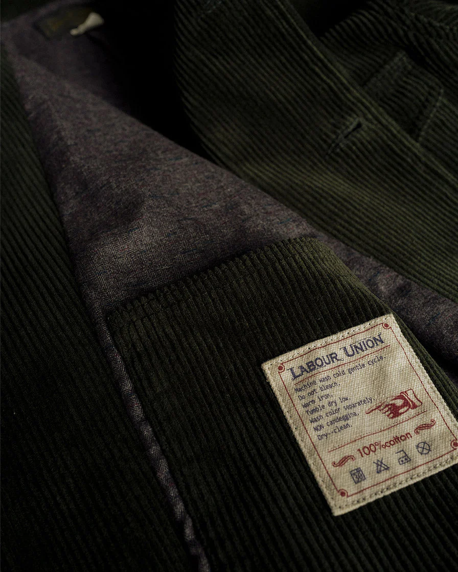 Shawl-Collar Corduroy Work Jacket - Image 3