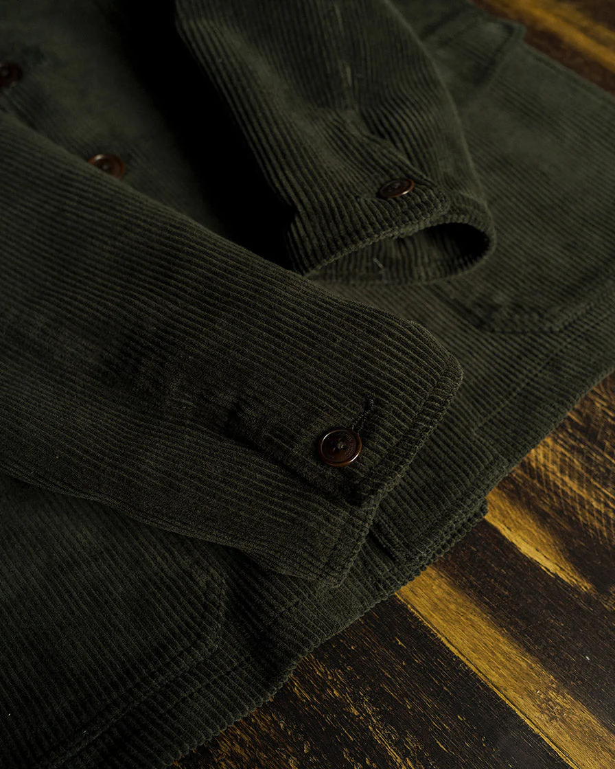 Shawl-Collar Corduroy Work Jacket - Image 5
