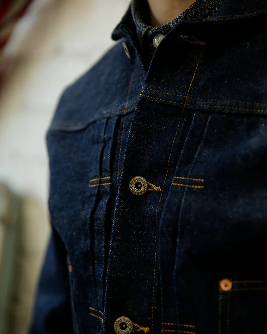 Shawl Collar Denim Jacket - Image 3