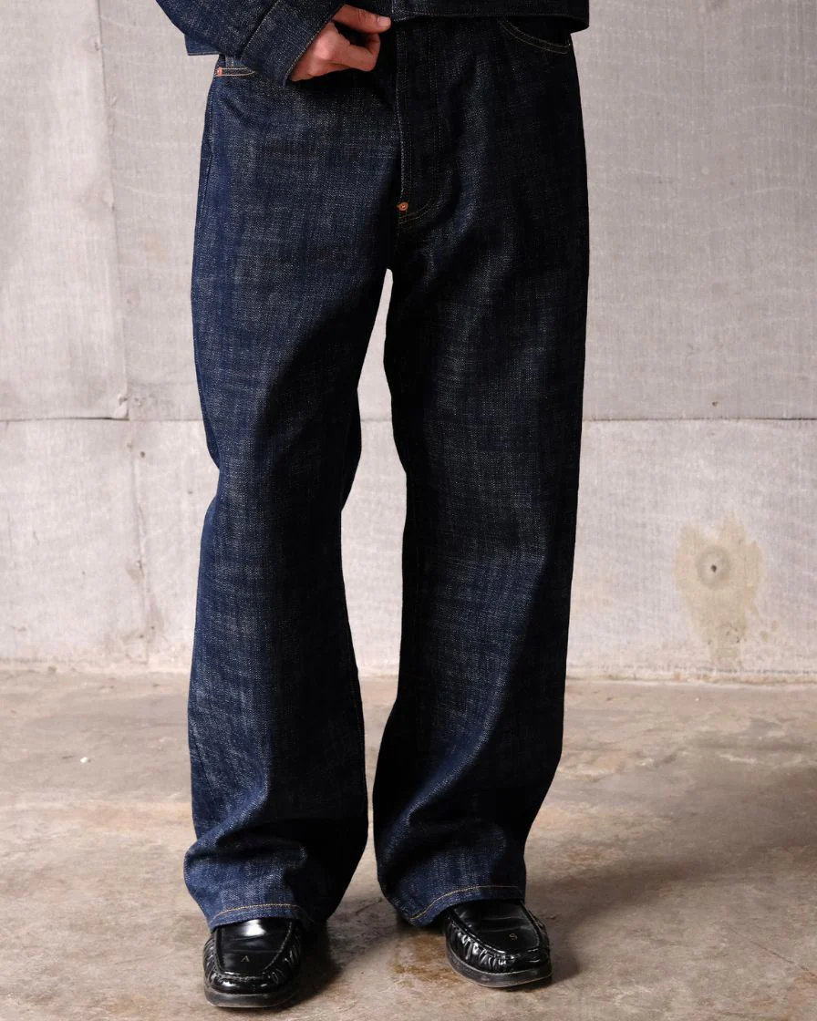 14.5oz Slubby Red-line Selvedge Raw Denim Jeans - Image 2