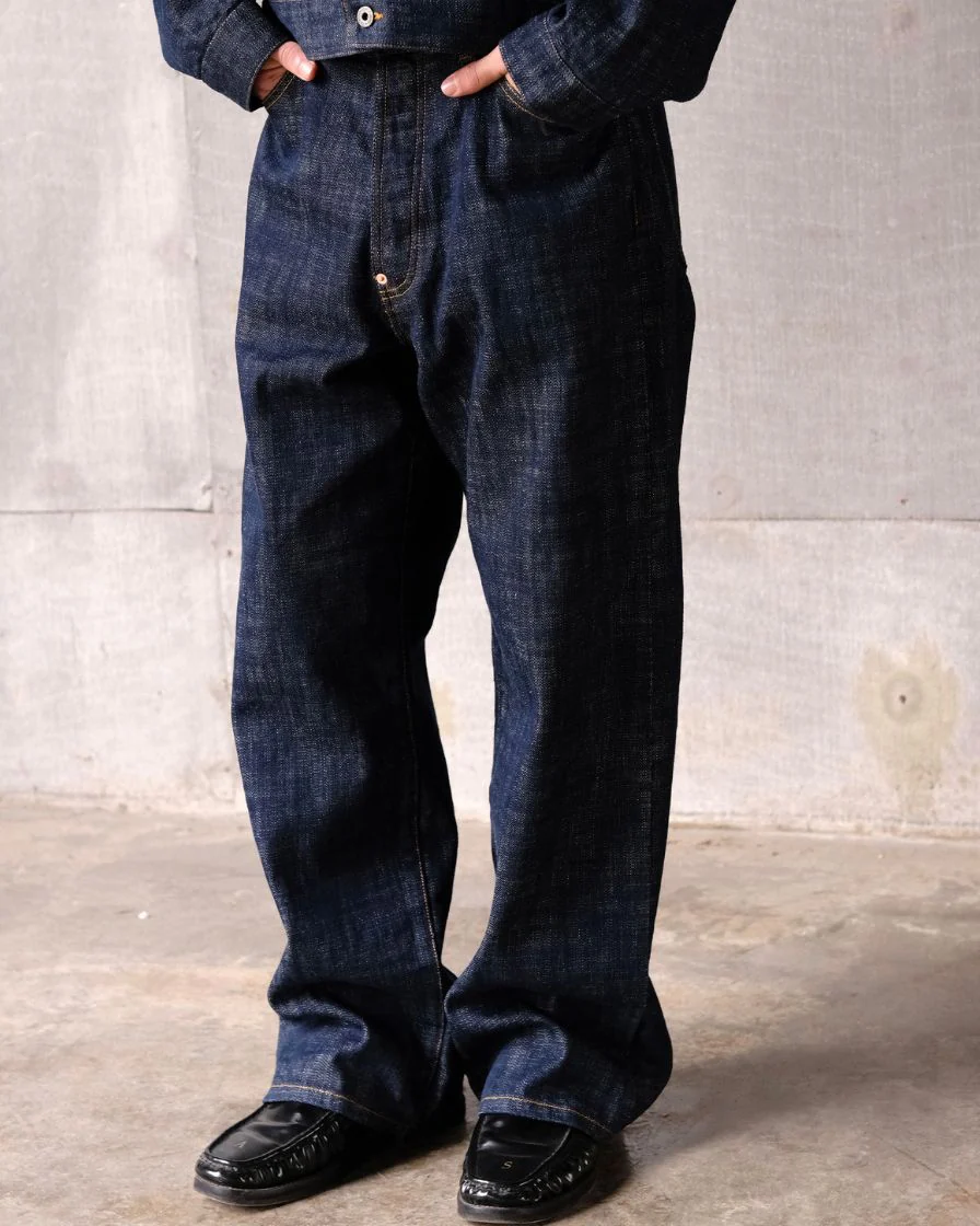 14.5oz Slubby Red-line Selvedge Raw Denim Jeans - Image 3
