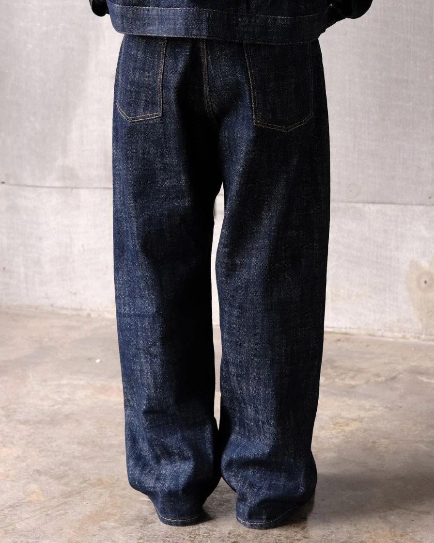 14.5oz Slubby Red-line Selvedge Raw Denim Jeans - Image 5