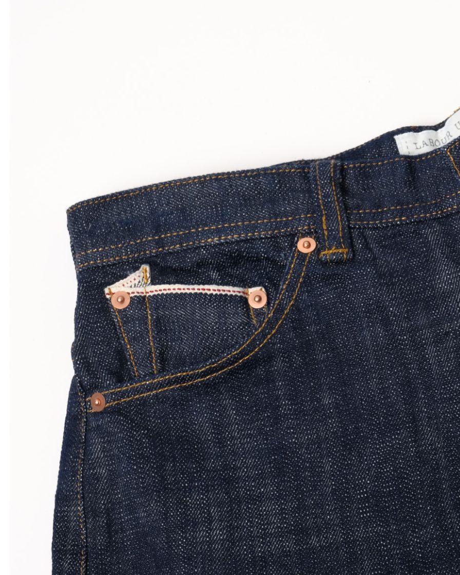 14.5oz Slubby Red-line Selvedge Raw Denim Jeans - Image 7