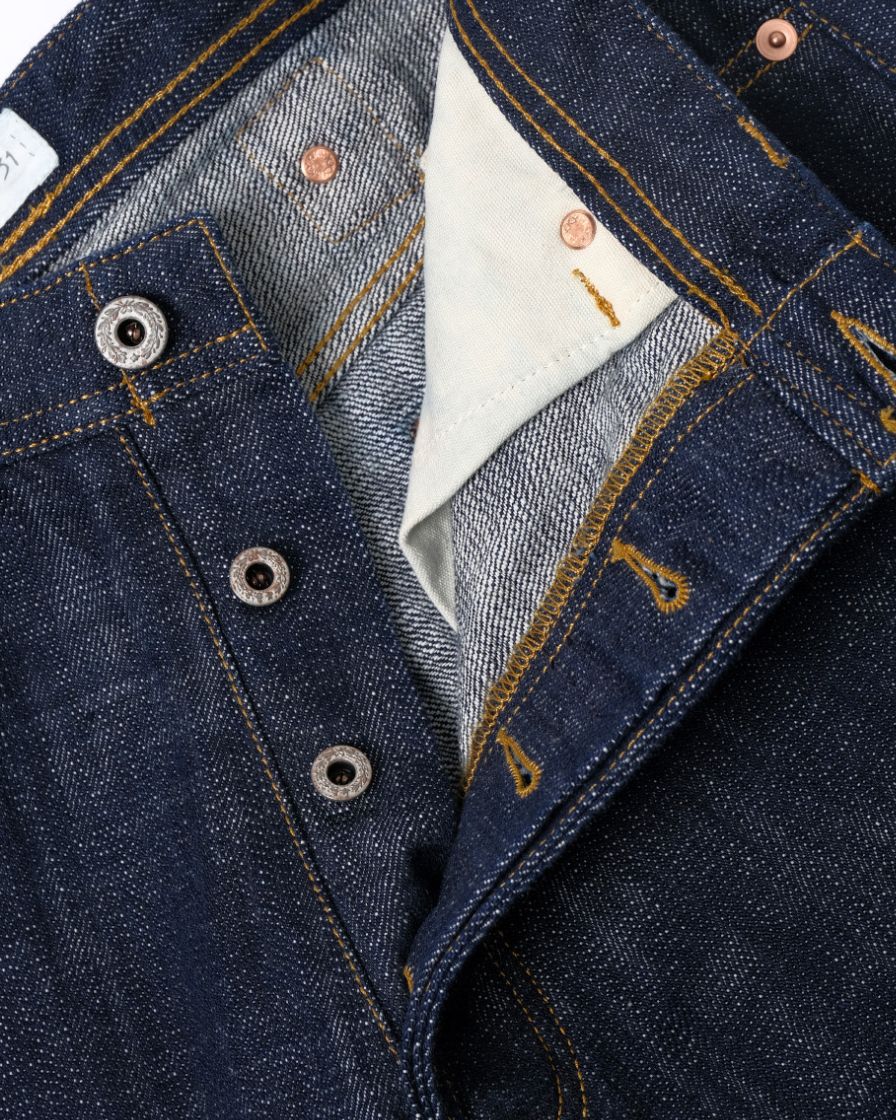 14.5oz Slubby Red-line Selvedge Raw Denim Jeans - Image 8