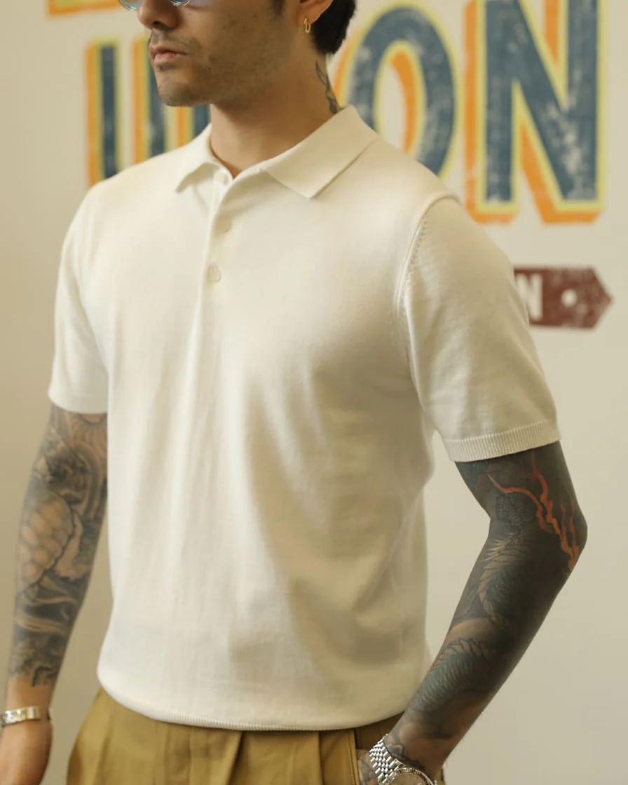 Solid Colour Polo Shirt - Image 10