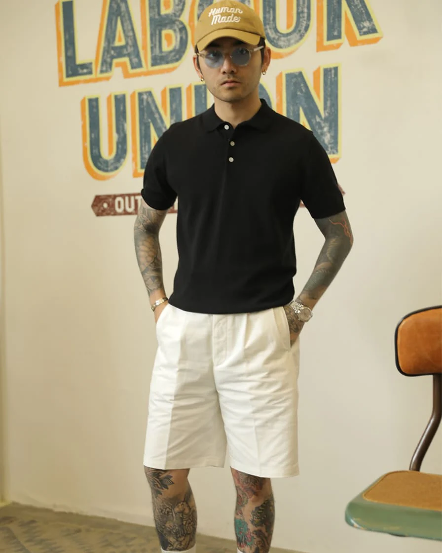 Solid Colour Polo Shirt - Image 13