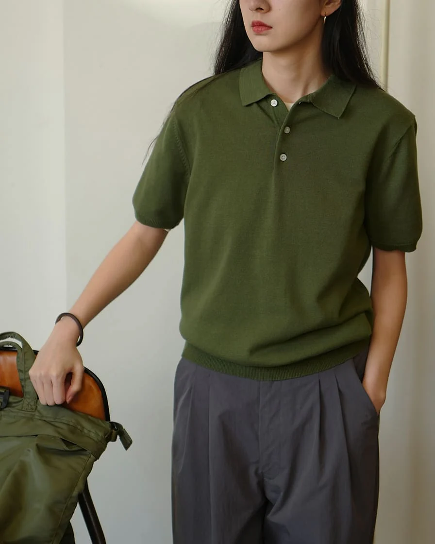 Solid Colour Polo Shirt - Image 9