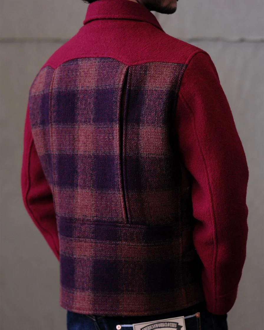 Wool Splice Plaided Field Sports Jacket - Image 11