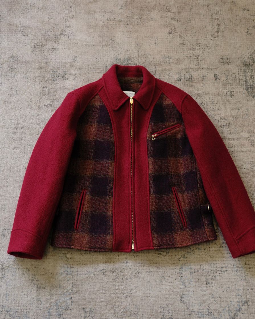 Wool Splice Plaided Field Sports Jacket - Image 13