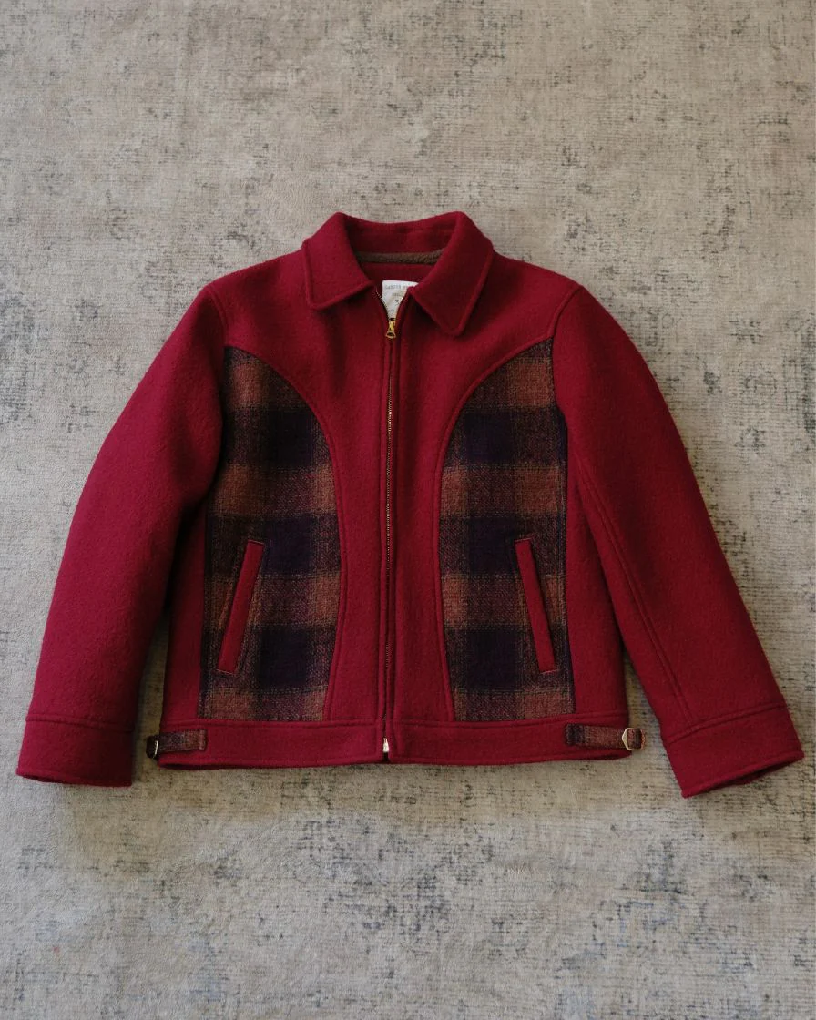 Wool Splice Plaided Field Sports Jacket - Image 14