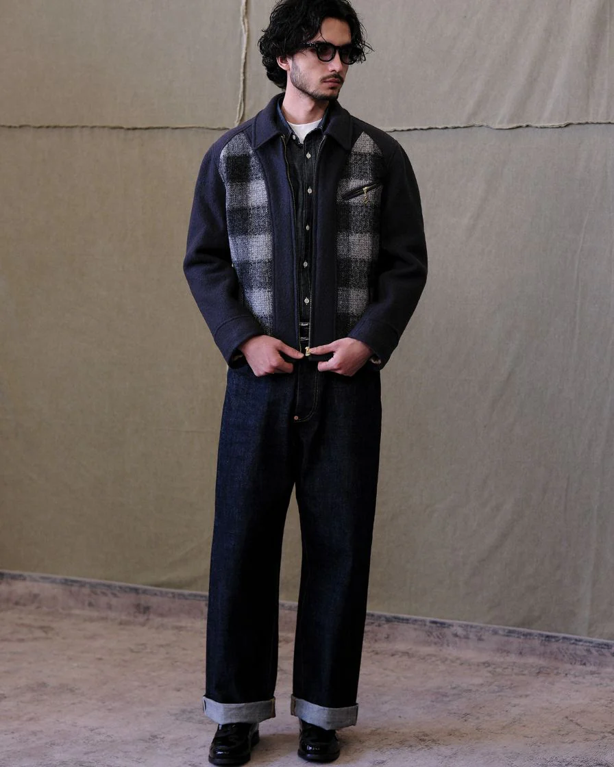 Wool Splice Plaided Field Sports Jacket - Image 16