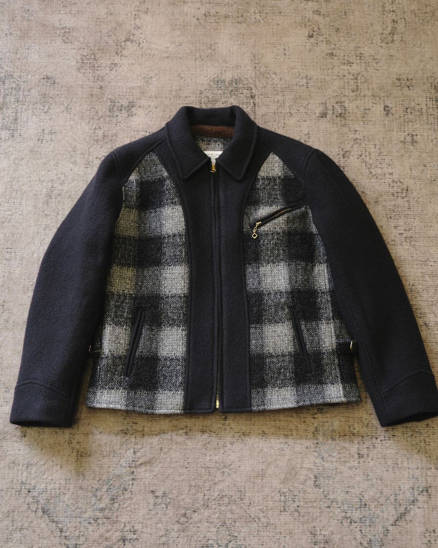Wool Splice Plaided Field Sports Jacket - Image 20