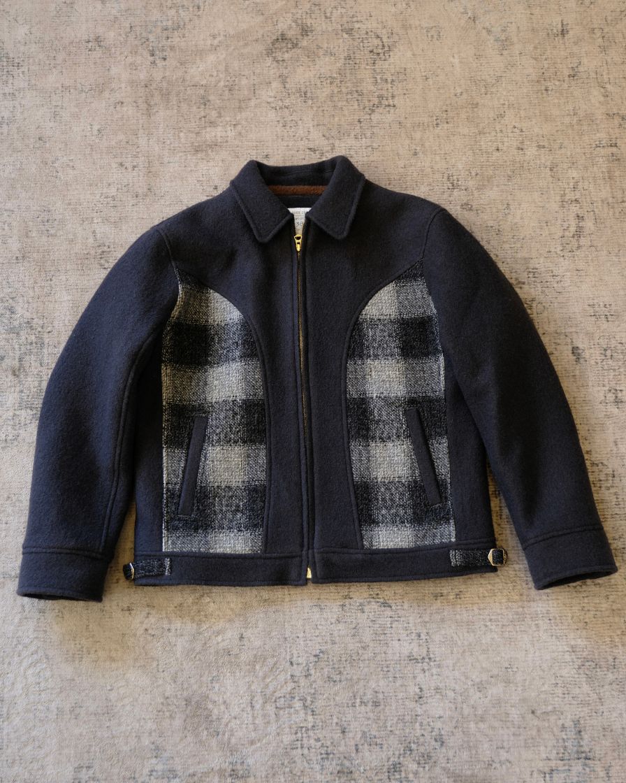 Wool Splice Plaided Field Sports Jacket - Image 21