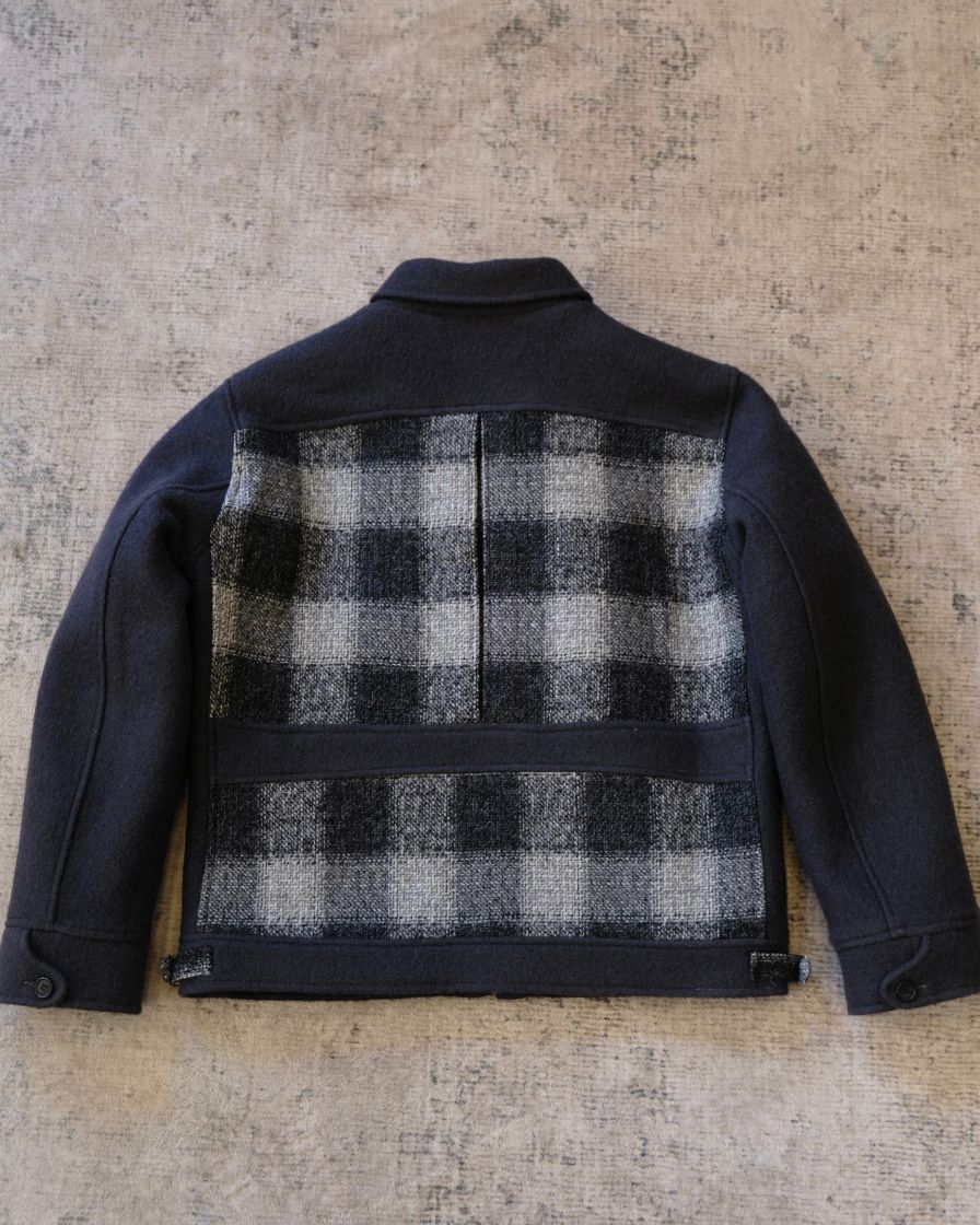 Wool Splice Plaided Field Sports Jacket - Image 22