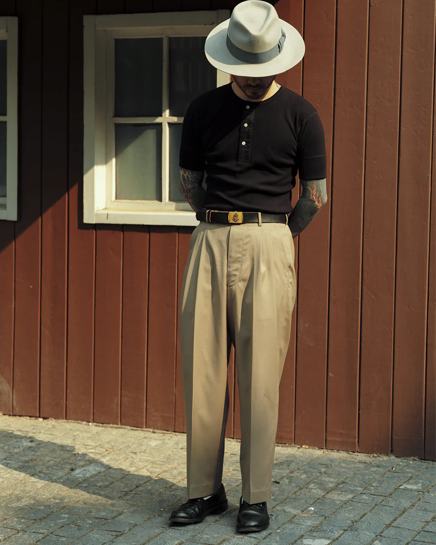Striped Slim Fit Henley Shirt - Image 8