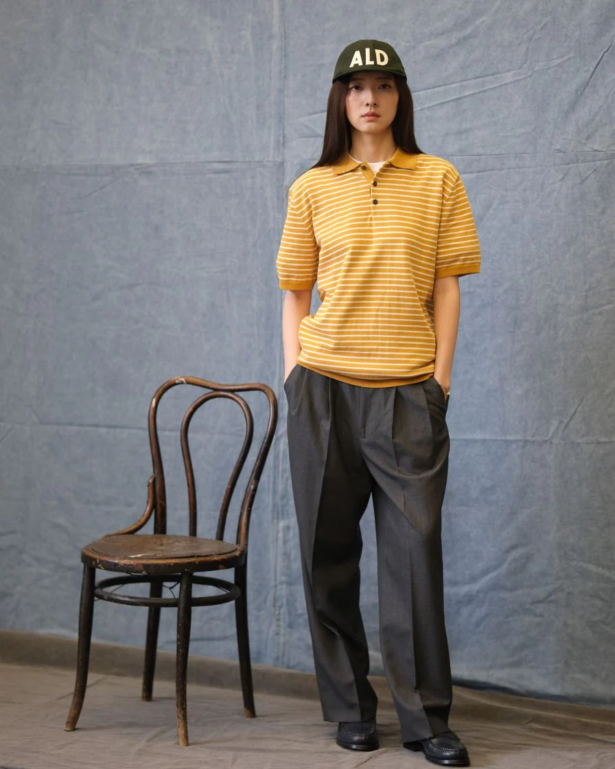 Stripped Piqué Polo Shirt Combed Cotton - Image 13