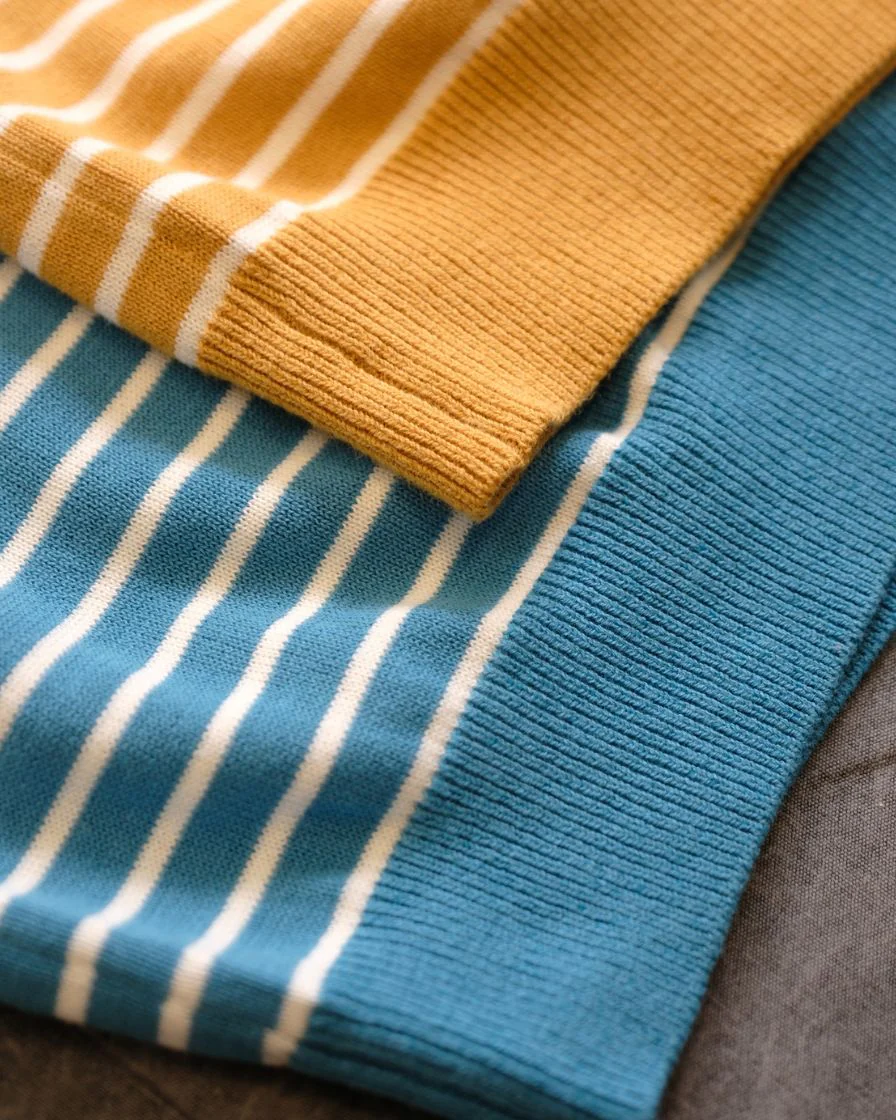 Stripped Piqué Polo Shirt Combed Cotton - Image 19