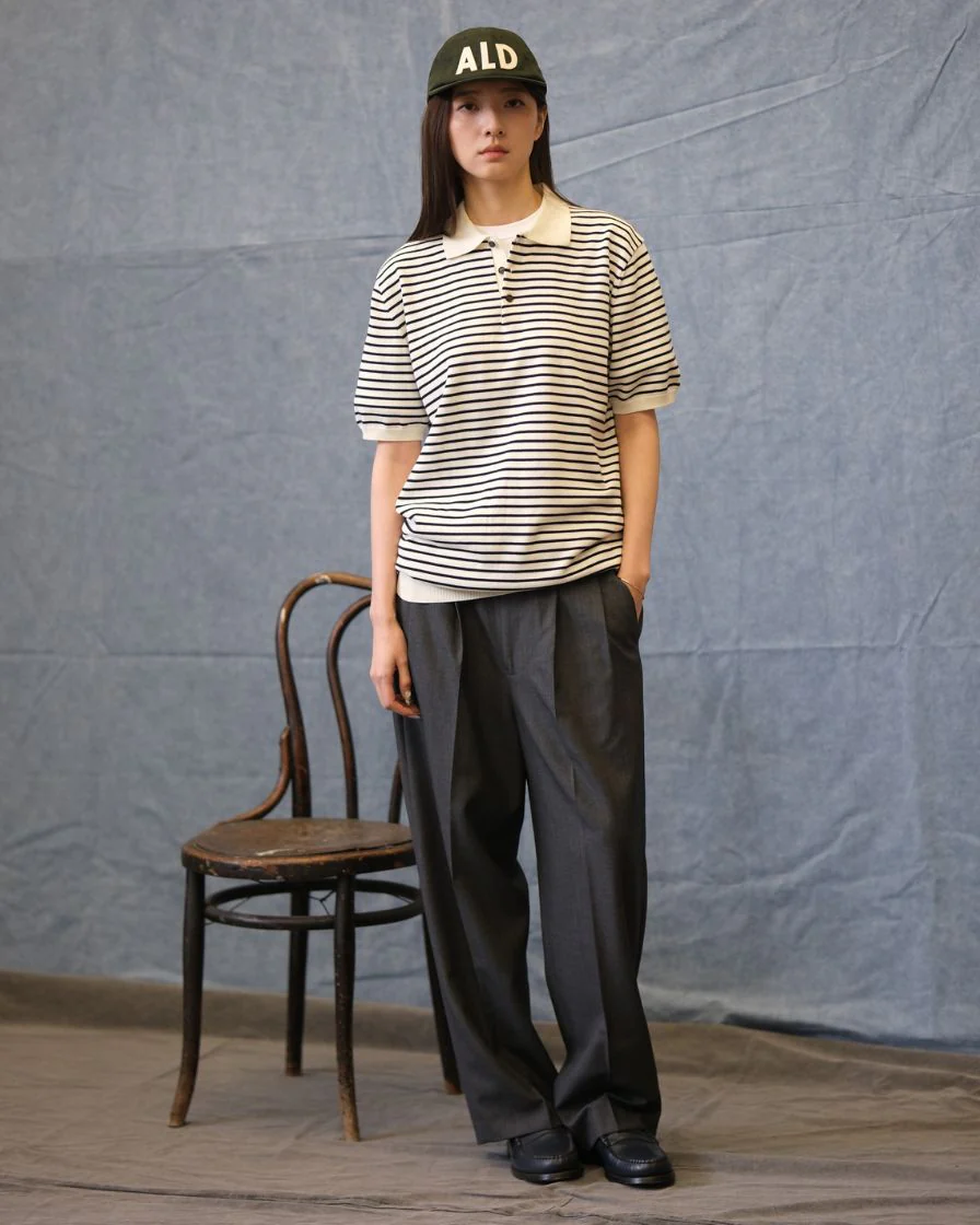 Stripped Piqué Polo Shirt Combed Cotton - Image 3