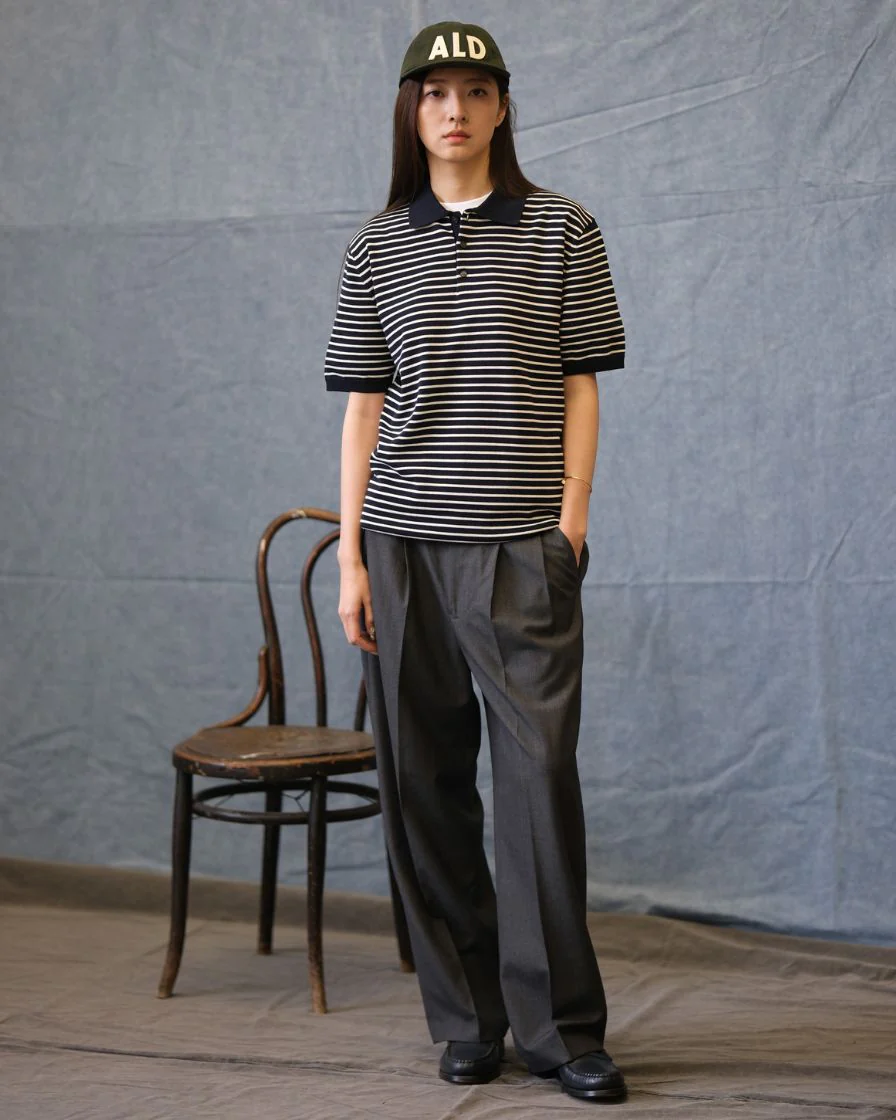 Stripped Piqué Polo Shirt Combed Cotton - Image 7