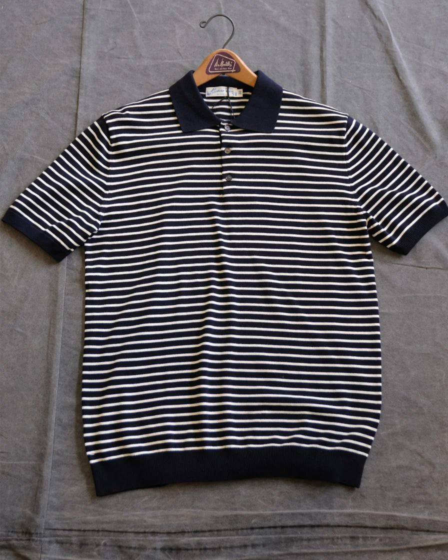 Stripped Piqué Polo Shirt Combed Cotton - Image 8