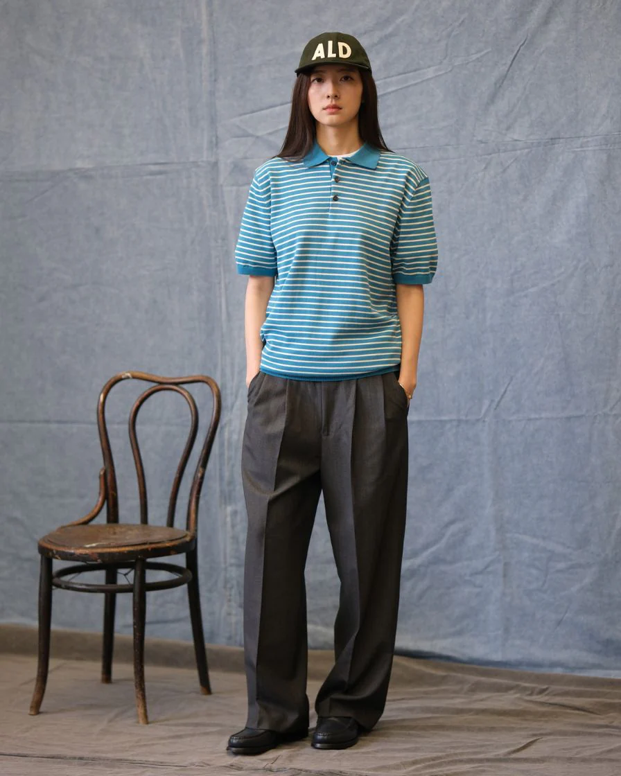 Stripped Piqué Polo Shirt Combed Cotton - Image 9