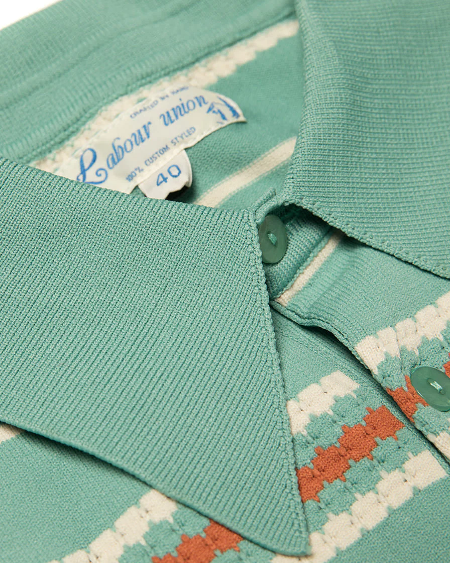 Stripped Spear Collar Polo Shirt - Image 5