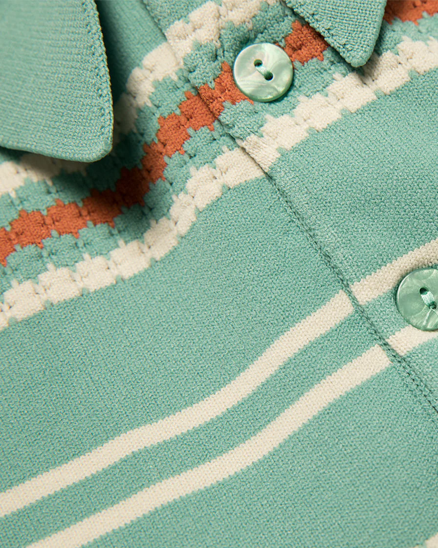Stripped Spear Collar Polo Shirt - Image 7