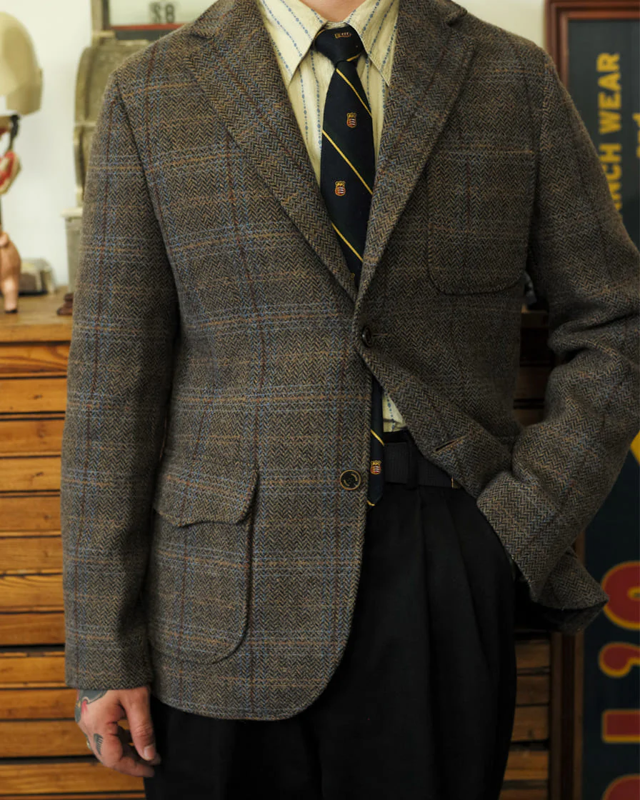 Tartan Shooting Blazer Grey - Image 2