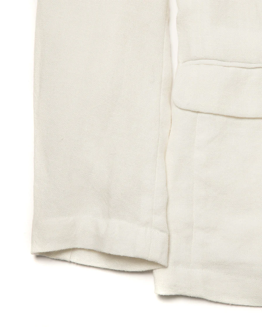 Three Button Cotton Linen Blazer - Image 5