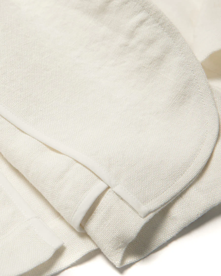 Three Button Cotton Linen Blazer - Image 7