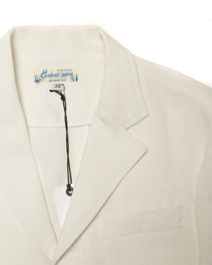 Three Button Cotton Linen Blazer - Image 8
