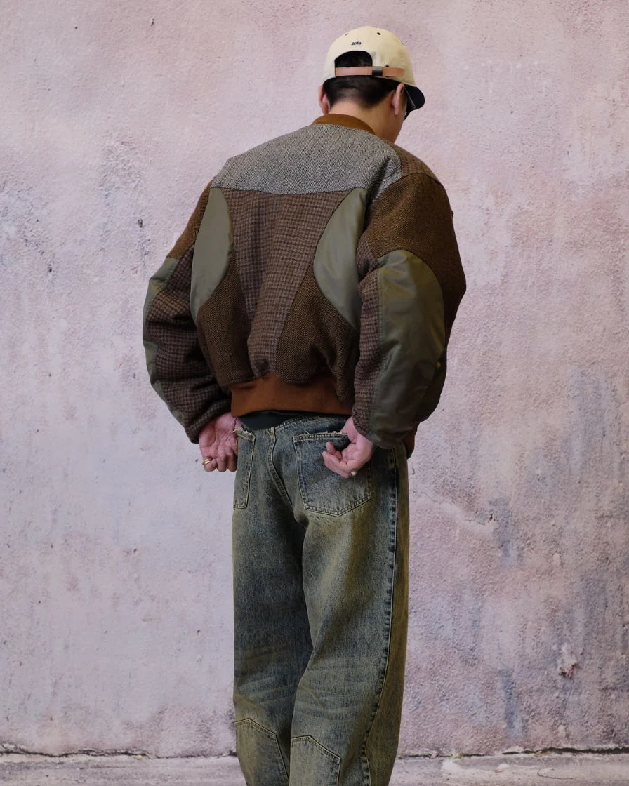 Tweed Spliced Air Force Jacket - Image 3
