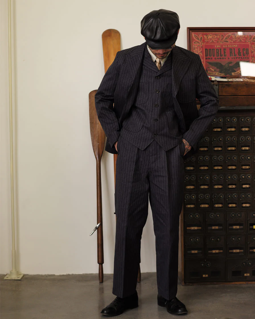 Twist Twill Peaked Lapel Suit Jacket Black - Image 4