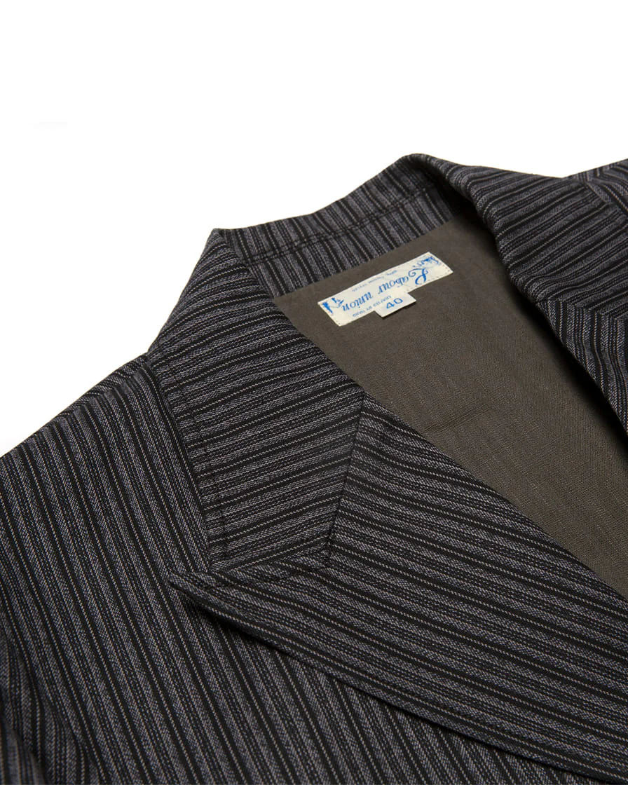 Twist Twill Peaked Lapel Suit Jacket Black - Image 6