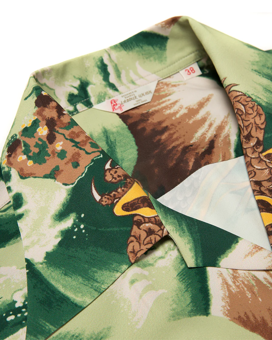 Ukiyo-e Mountain Falcon Aloha Shirt - Image 8