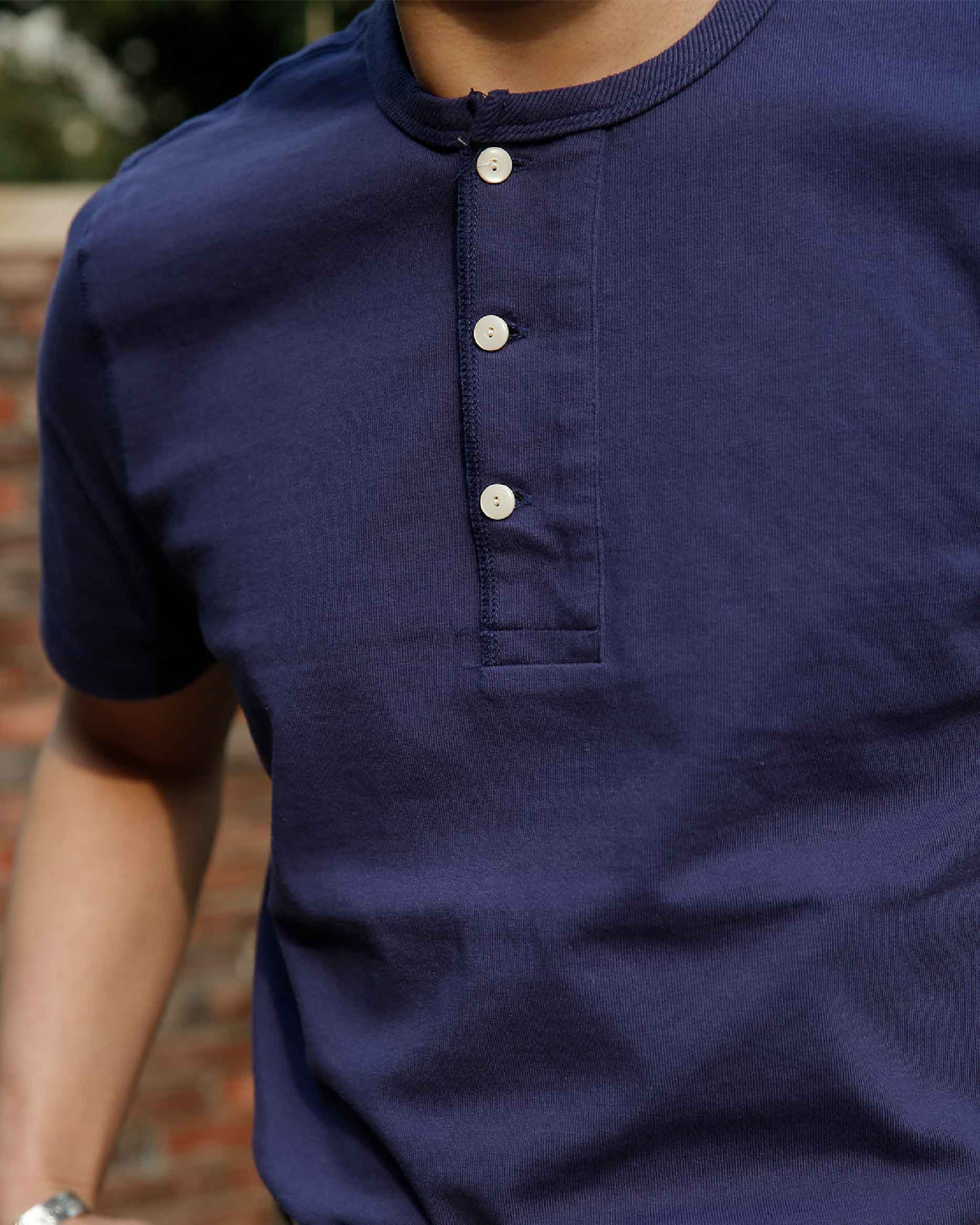 US Solid Color Henley Tee - Image 13