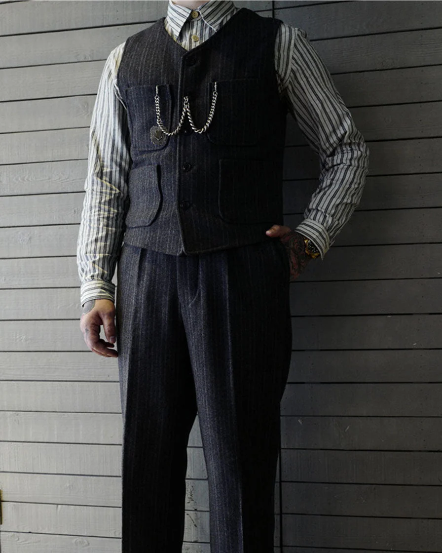 Ambassador Three-Pieces-Suit Waistcoat-Grey - Image 3
