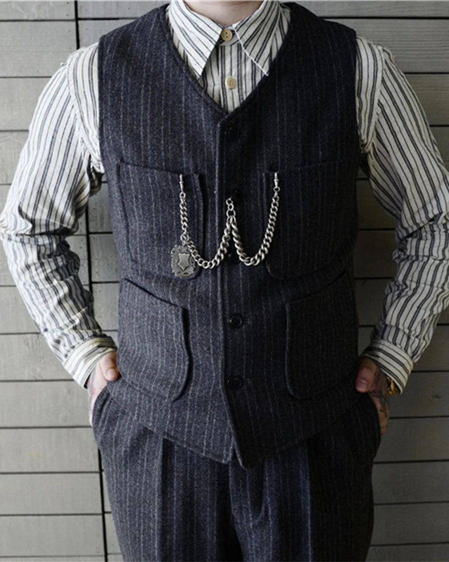 Ambassador Three-Pieces-Suit Waistcoat-Grey - Image 4