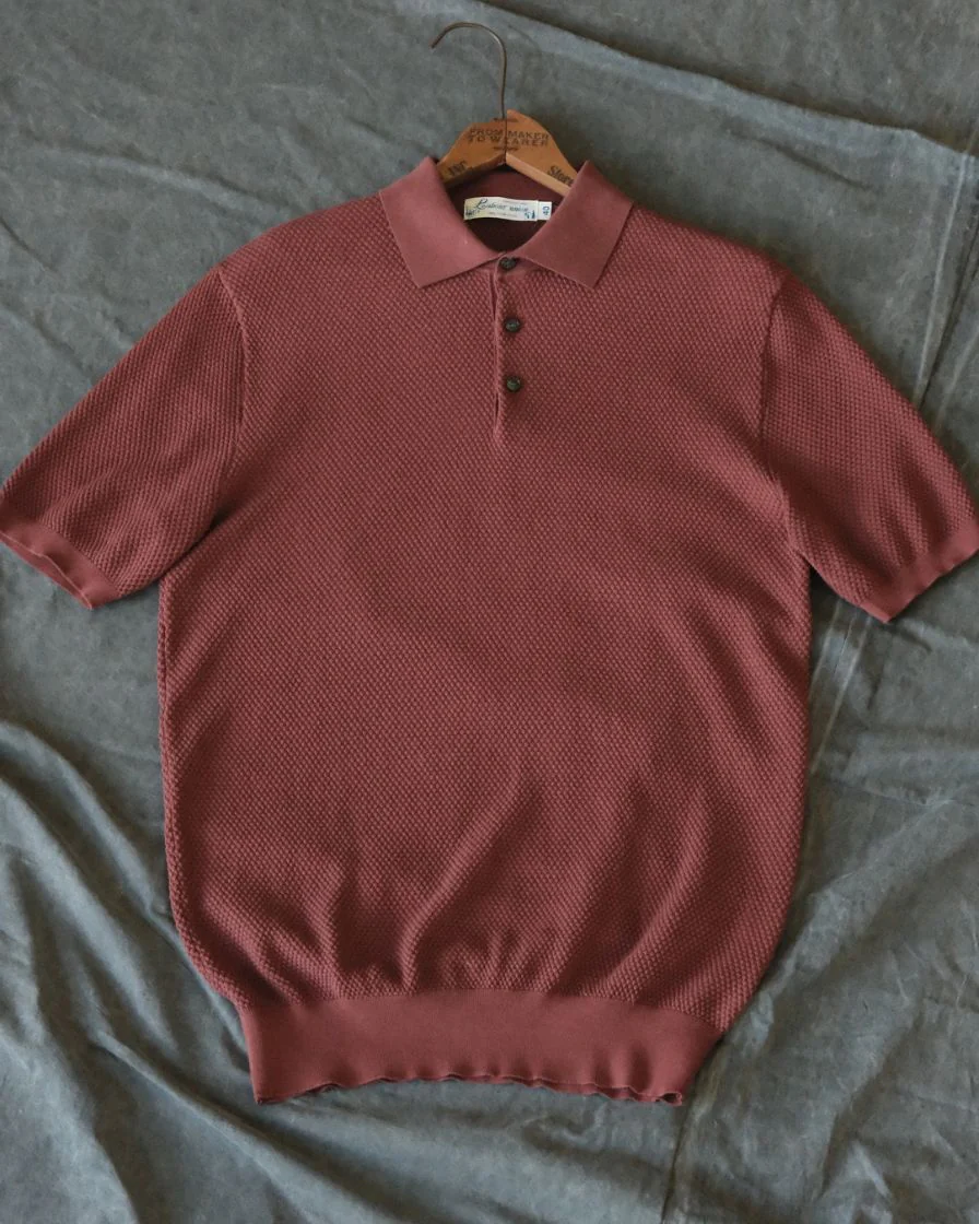 Waffle Pattern Polo Shirt - Image 10