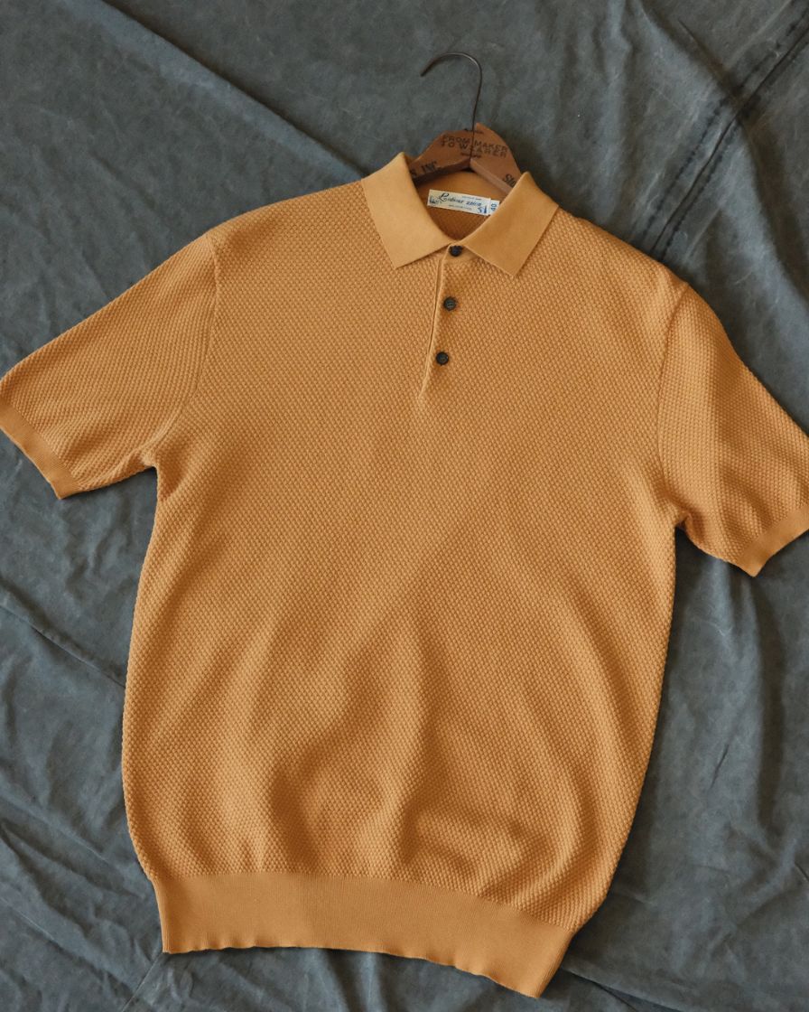 Waffle Pattern Polo Shirt - Image 3