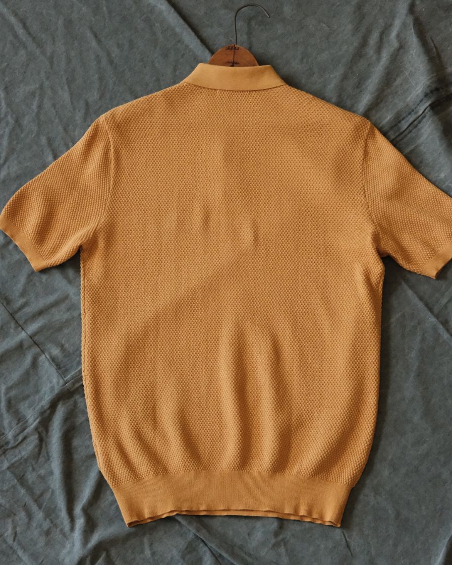 Waffle Pattern Polo Shirt - Image 4