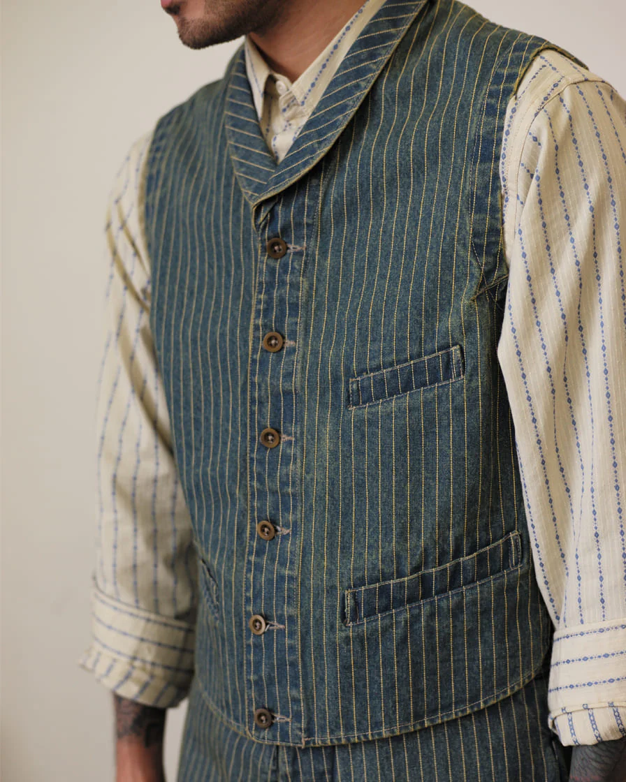 Washed Wabash Denim Vest - Image 5
