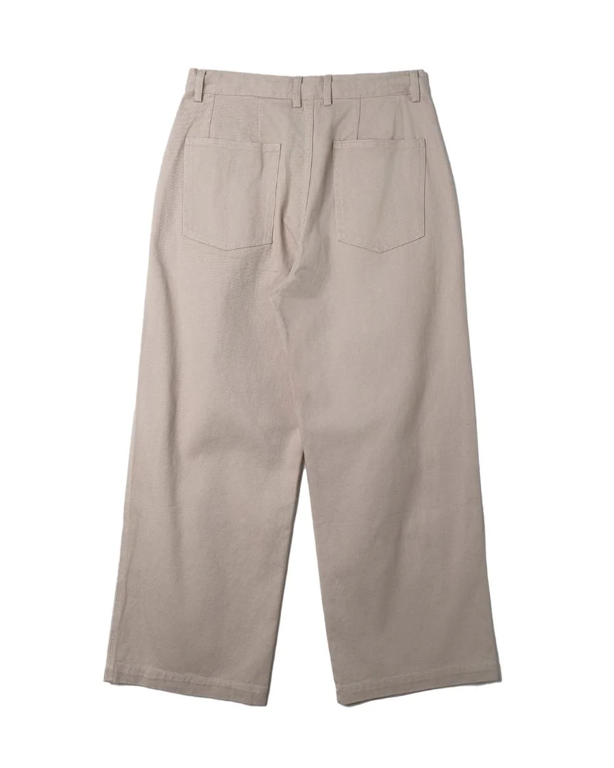 Wide-leg Pleated Twill Trouser - Image 4