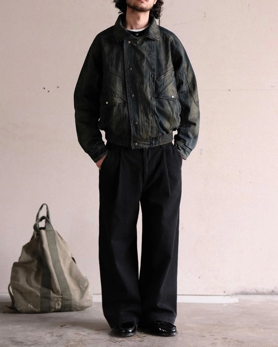 Wide-leg Pleated Twill Trouser - Image 6
